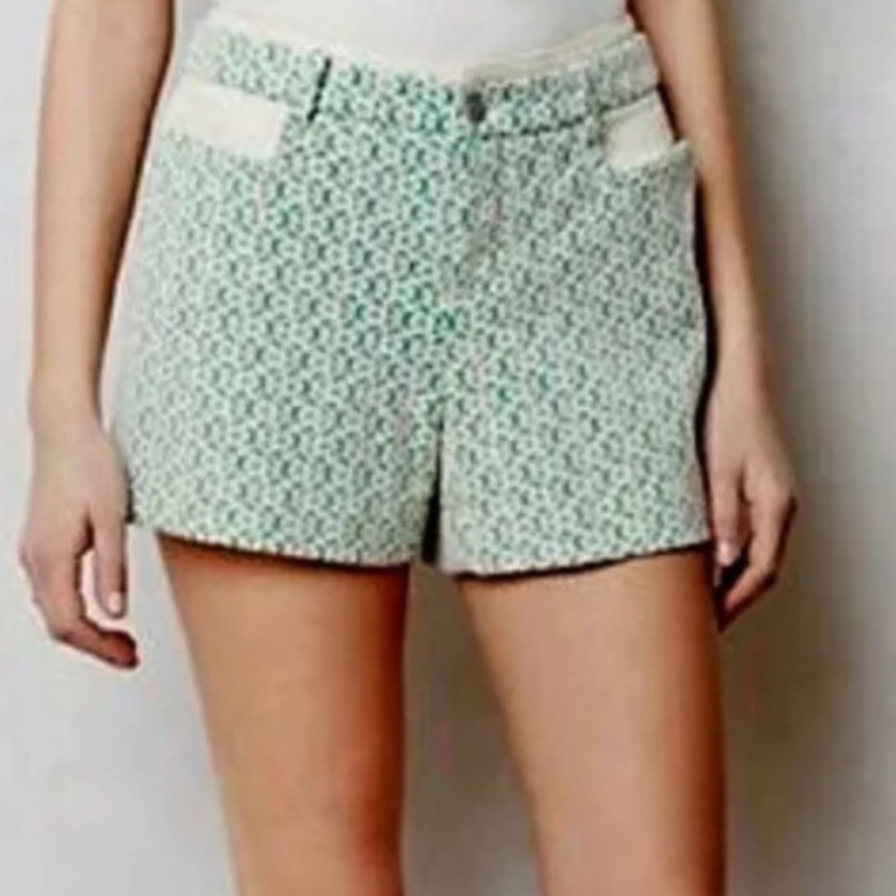 Anthropologie green laced shorts‎